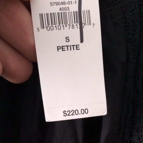 Banana Republic Selene Embroidered Romantic Victorian Safari Voile Black Dress - Picture 4 of 4